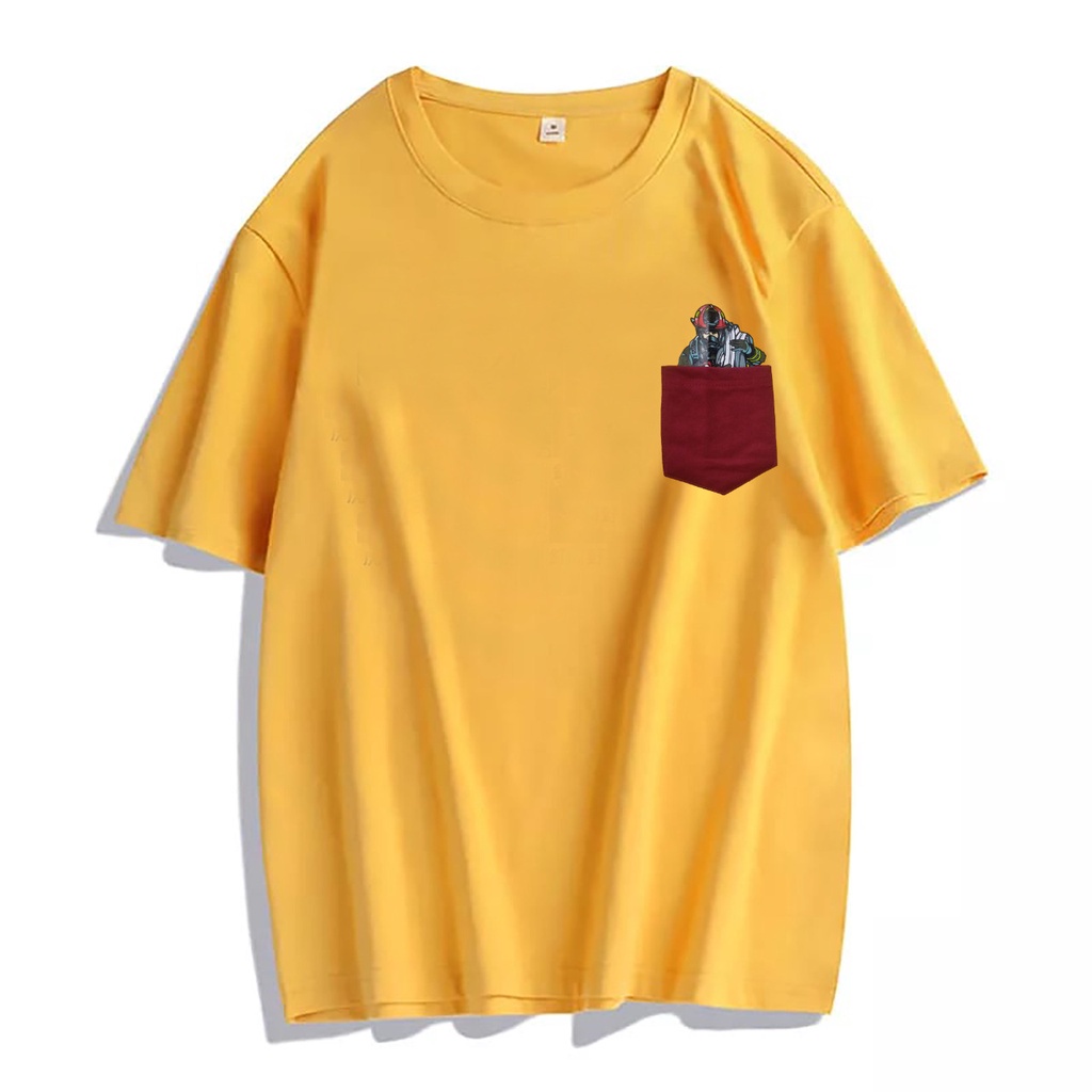 COD/AN/ -baju oversize size ML,XL kaos distro baju oblong kantong t-shirt guisher-
