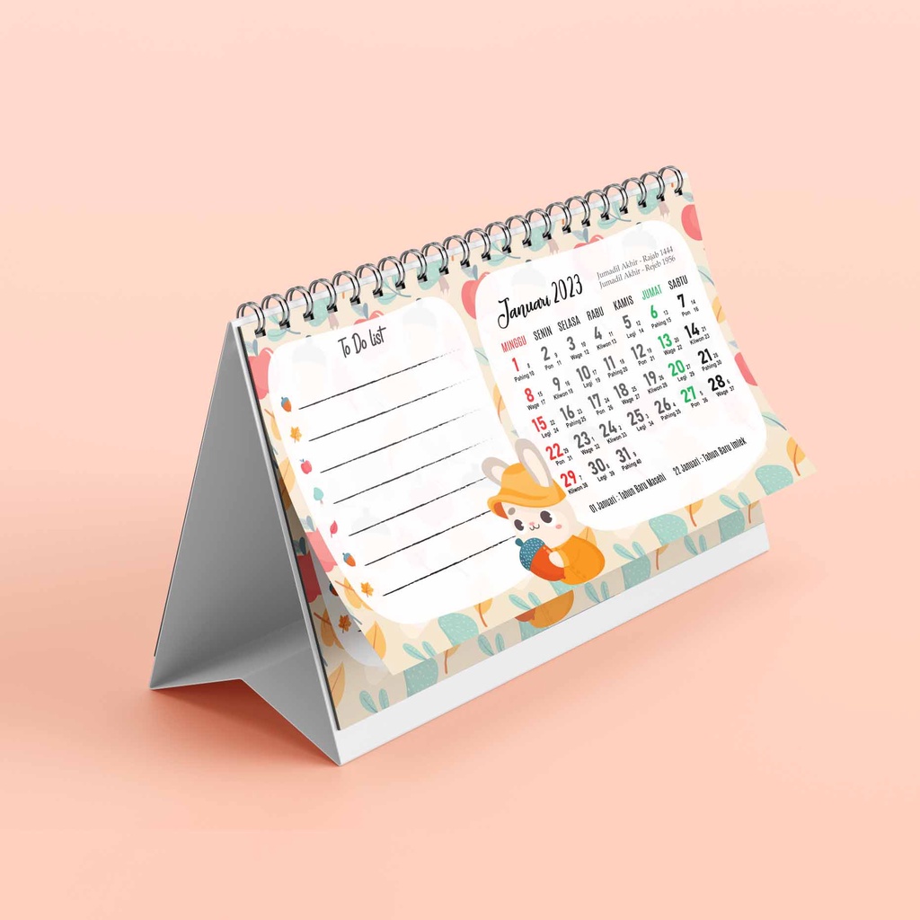 Artomaringi Kalender Mini 2025 / Kalender Meja Custom / Kalender Note KN02