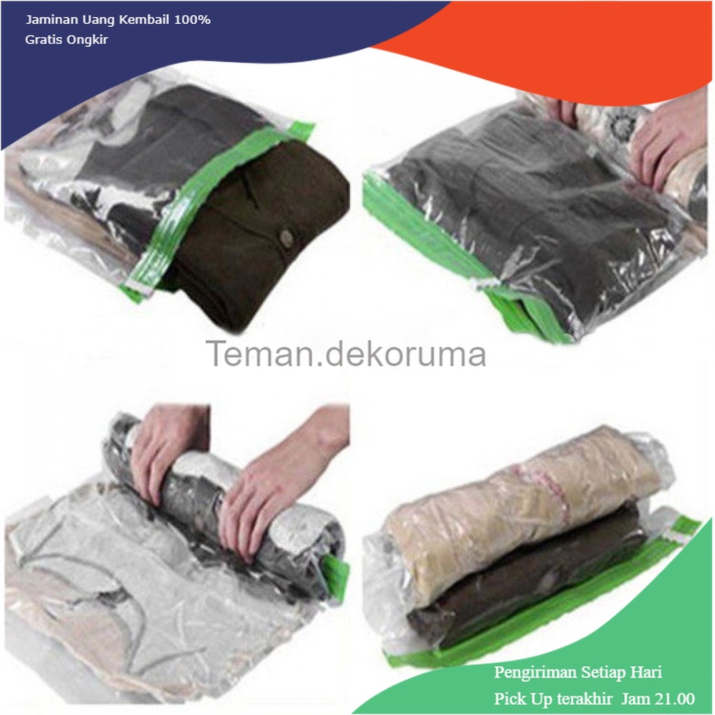 TD- TMP Tas Travel Organizer Plastik Vakum Kompresi 1 PCS - VB-70