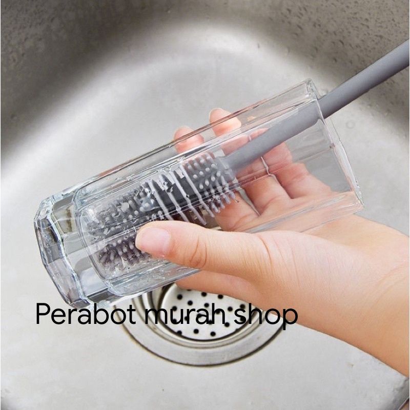 Sikat/sikat botol/sikat botol silikon/sikat gagang panjang/sikat tongkat panjang