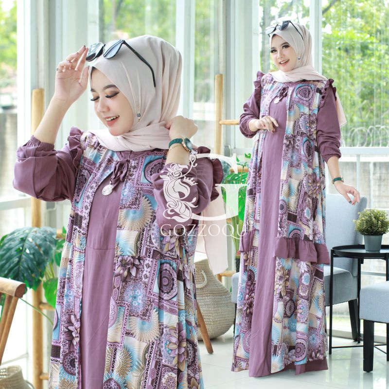 Ready Arumi Set By Gozzo Matt rayon twill outer silk super premium