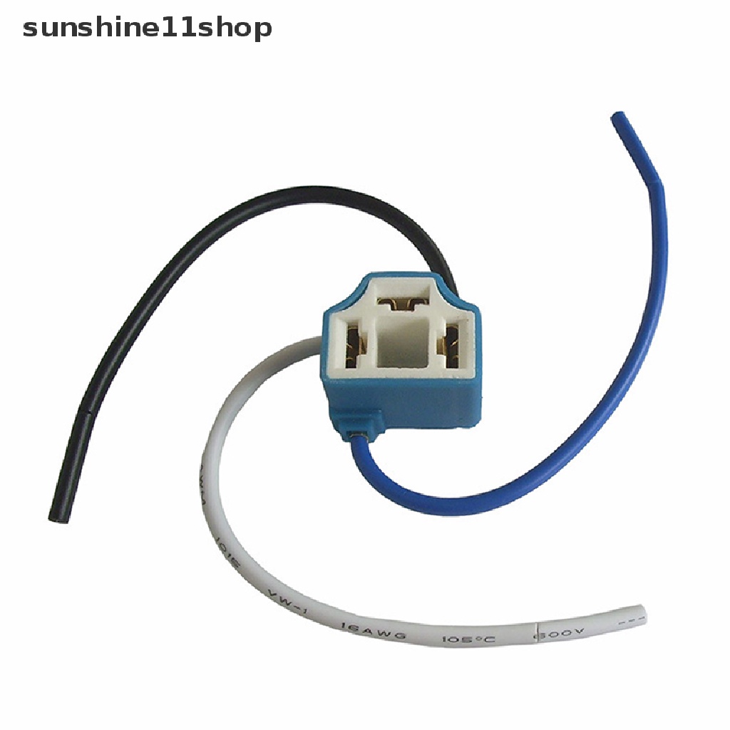 Sho H4 Mobil Truk Female Kuncir Keramik Konektor Lampu Kepala Plug Bohlam Kawat Socket Adaptor N