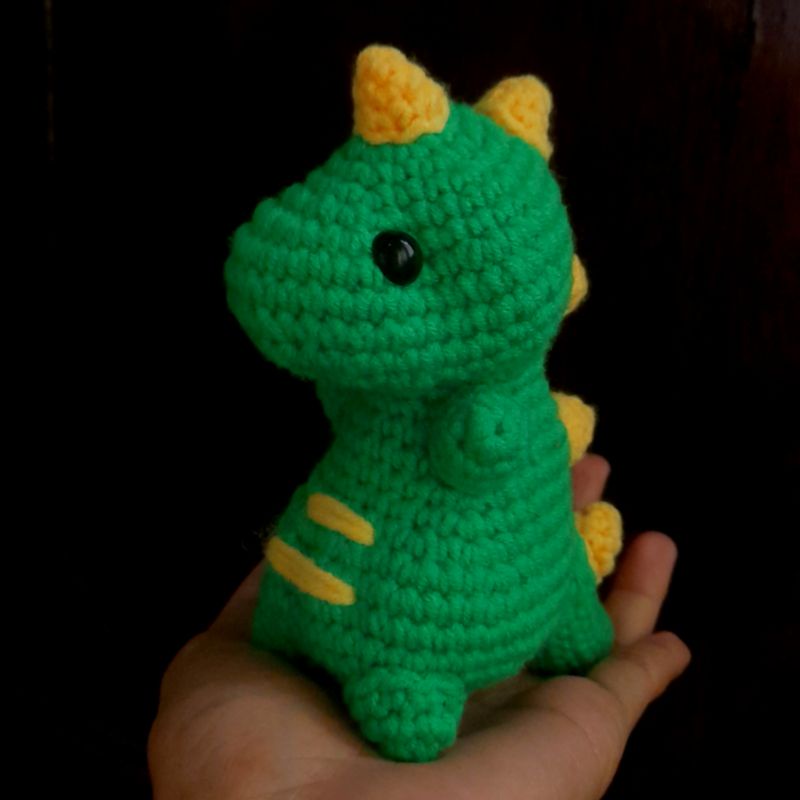 Boneka Rajut Dinosaurus || Amigurumi Dino || Boneka Hiasan Meja