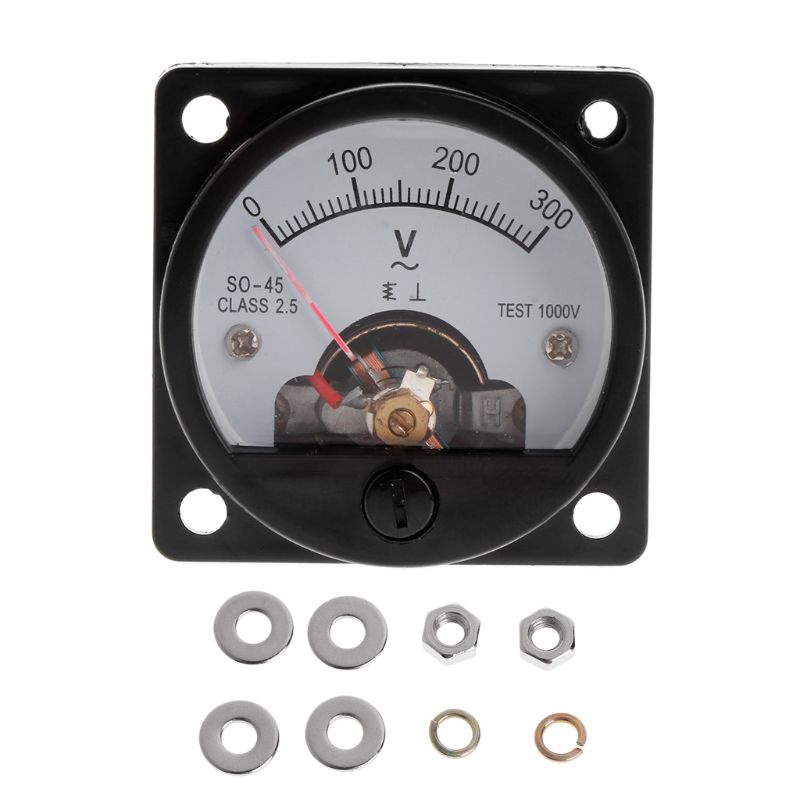 Btsg SO-45 Analog Meter Voltmeter 0-300V Untuk Pengujian Sirkuit Pengiriman Akurat