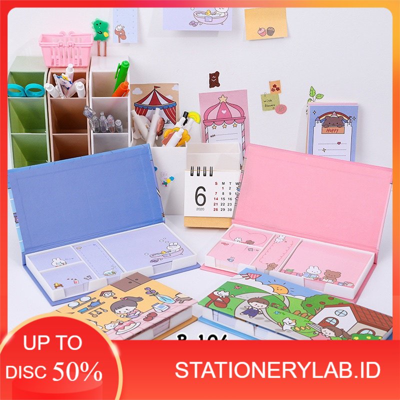 

LAB B104 | 1 SET BOX MEMO PAD | STICKY NOTE | JOURNAL KIT | SCRAPBOOK