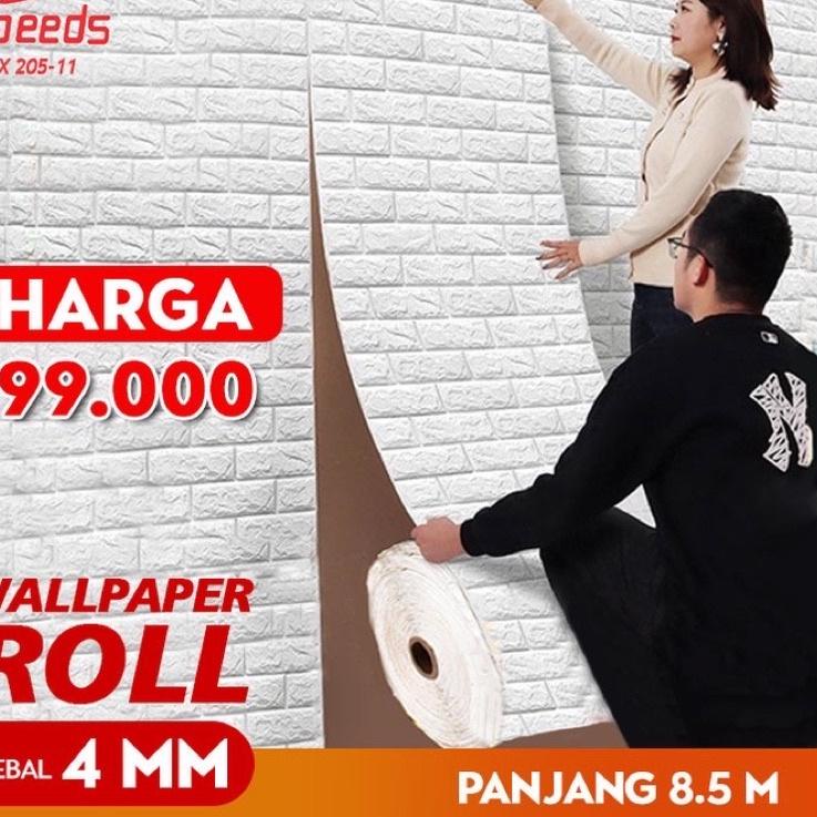 Top Delivery Wallpaper Dinding Roll Wallpaper 3D Wallpaper Dinding batu bata 205-1