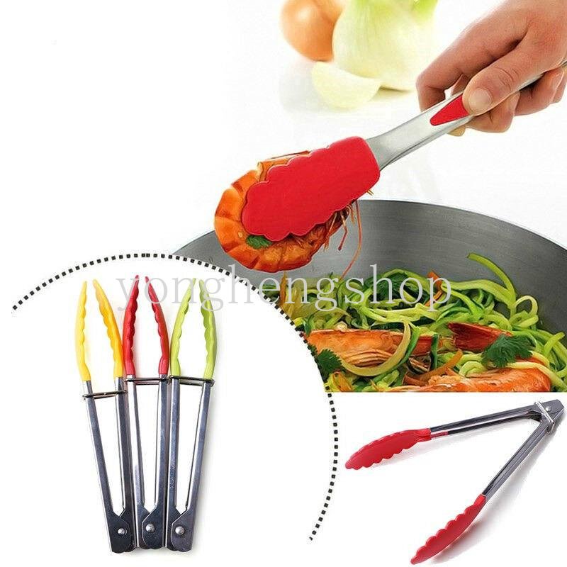 Tongscapitan Makanansaladbbqroti Bahan Stainless Steel Warna Acak Untuk Perlengkapan Pesta