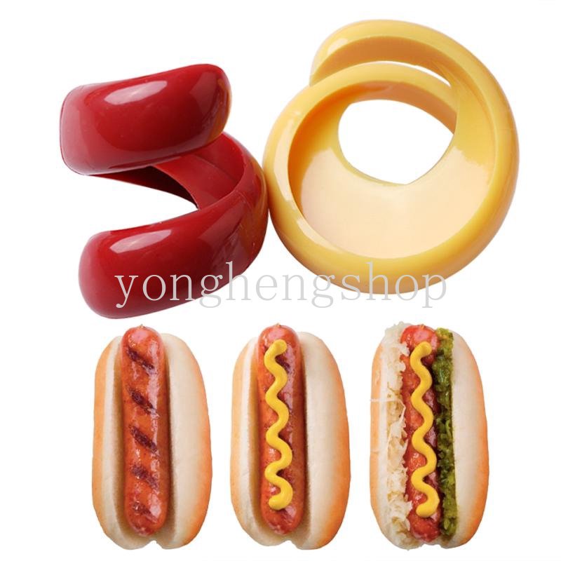 2pcs / set Alat Pemotong Sosis / Hot Dog Manual Bentuk Spiral Untuk Dapur