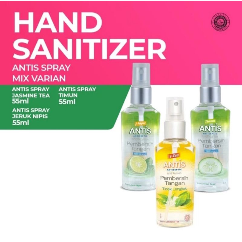 hand sanitizer spray antis 55 ml