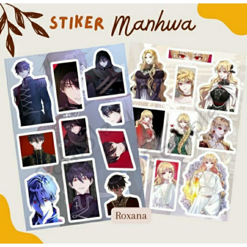 

Sticker Manhwa Roxana Waterproof Anti Air/Stiker A6 korea murah Deon Jeremy Agriche Cassian Aesthetic Manhua Anime aesthetic
