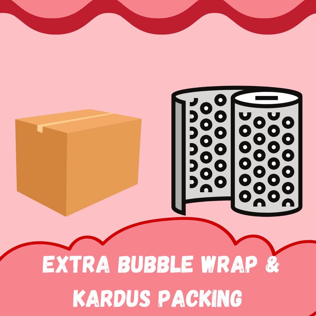 EXTRA BUBBLE WRAP DAN KARDUS PACKING