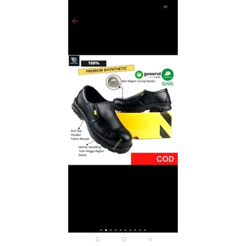 sepatu safty slip on pria / sepatu safty pria / sepatu safty kerja pria / sepatu safty pria tanpa ta
