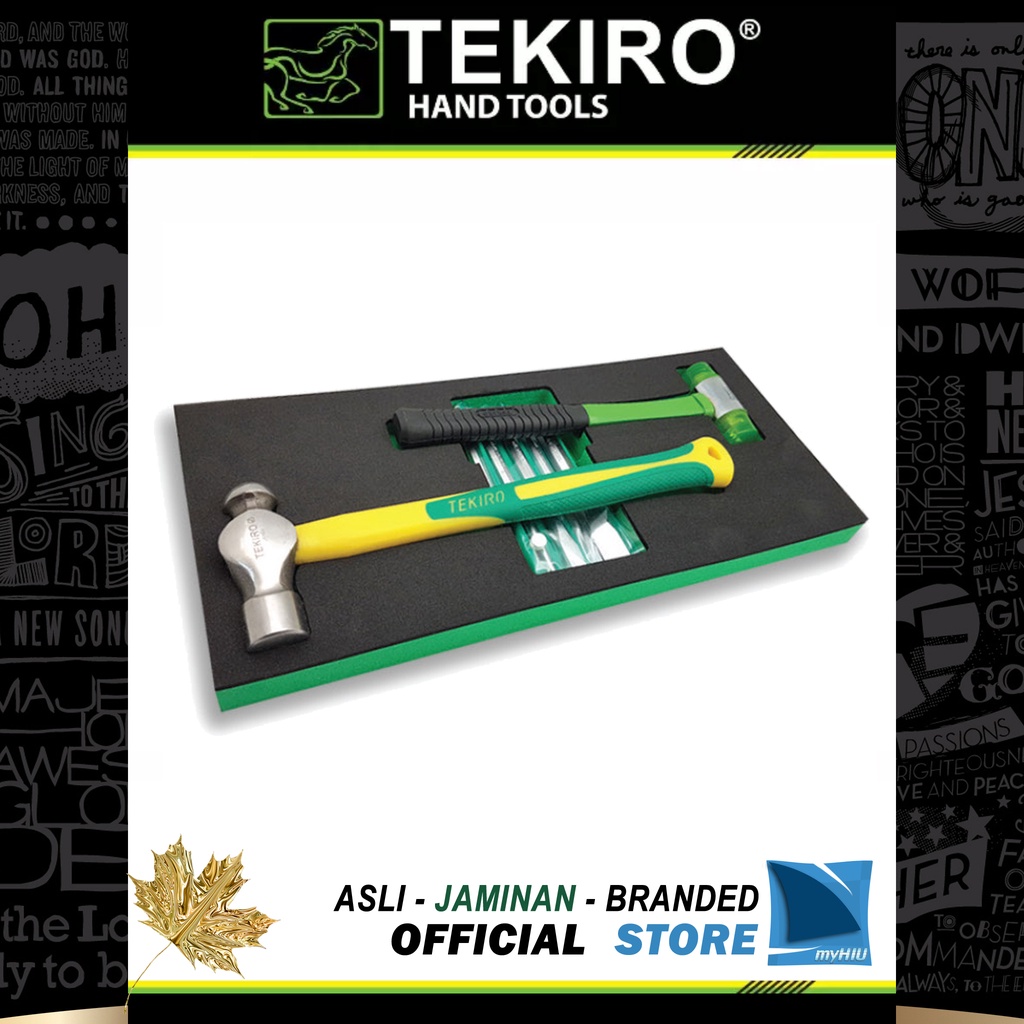 Palu dan Pahat Isi 9 pcs Perkakas Laci Kemasan EVA / Chisel and Hammer EVA Set TEKIRO