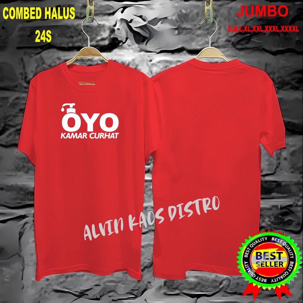 APPS Promo Diskon Kaos OYO KAMAR CURHAT Kaos Terlaris Kualitas Terjamin/Kaos MurahKaos katun/Pakaian Pria pakaian Wanita/Kaos Distro Pria/Kaos Pakaian Pria Kaos Promo/Best Seller