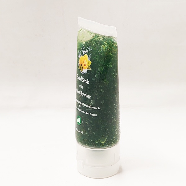 Facial Scrub With Apricot Powder ( Membantu Membersihkan, Cerah, Halus, dan Berseri )