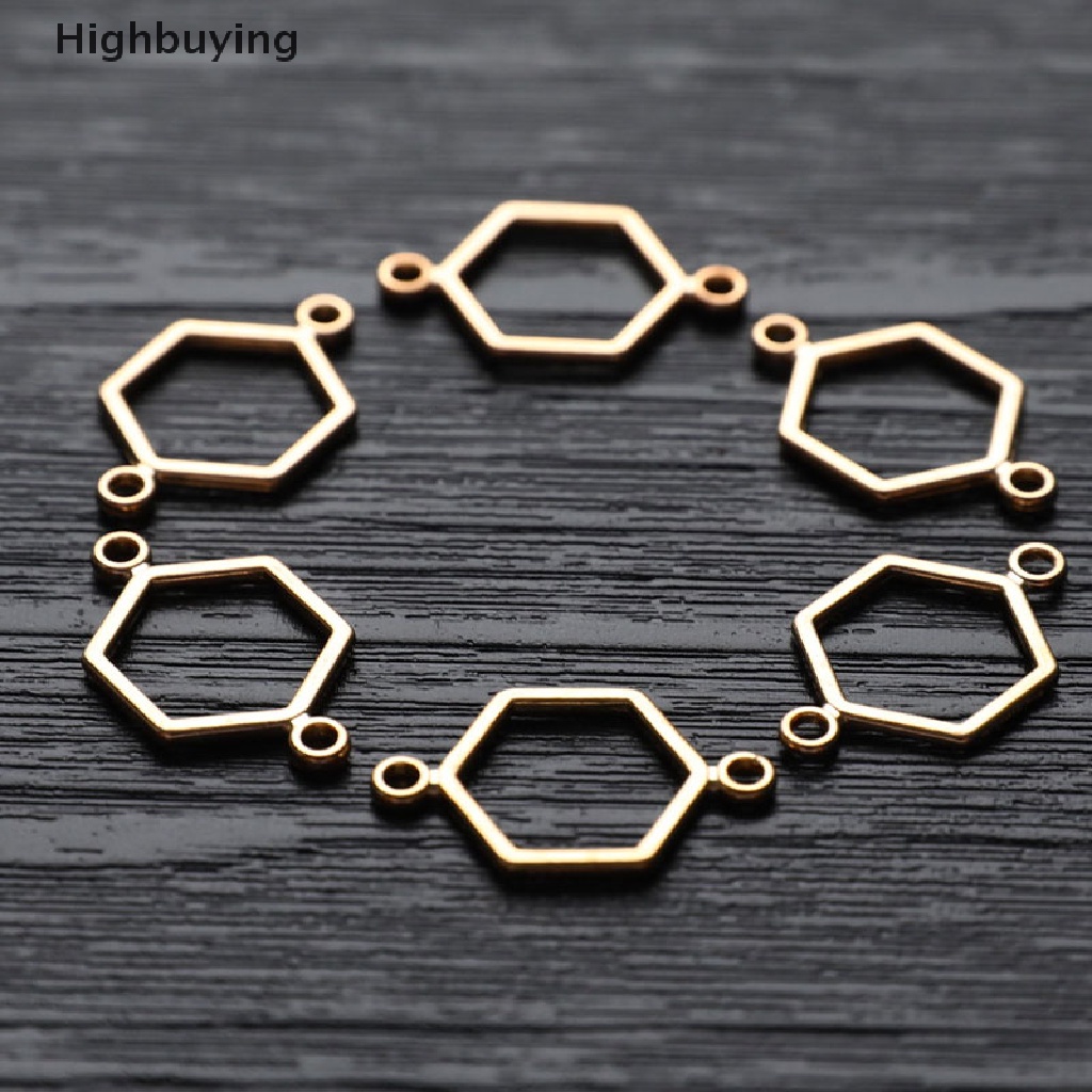 Hbid 40pcs Konektor Sarang Lebah Emas Ch Untuk Membuat Perhiasan Temuan Perhiasan DIY Glory