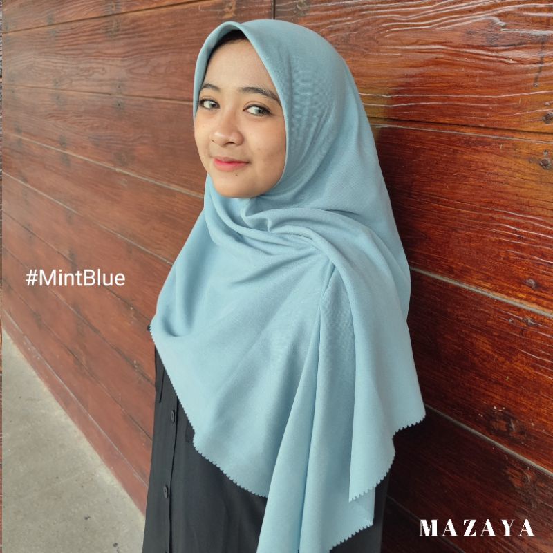 Mazaya Hijab Superfine Voal Sahara Premium warna Mint Blue