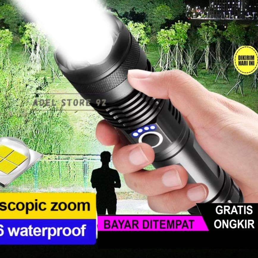 Discount Today Paket lengakap Senter LED Tactical 200000 Lumens Xhp 50.2 Lampu Berburu, Senter Palin