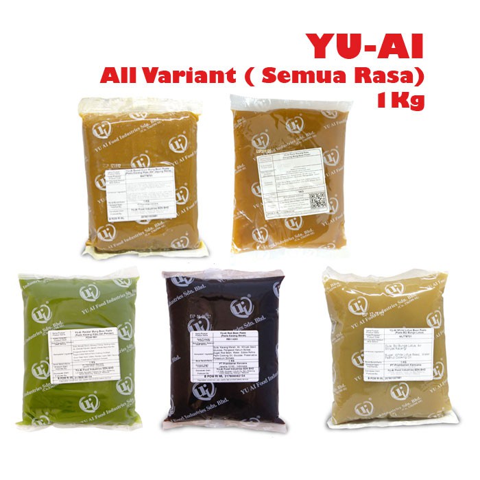 YU-AI - Paste / Pasta Filling Mung Bean 1Kg [ALL VARIANT]