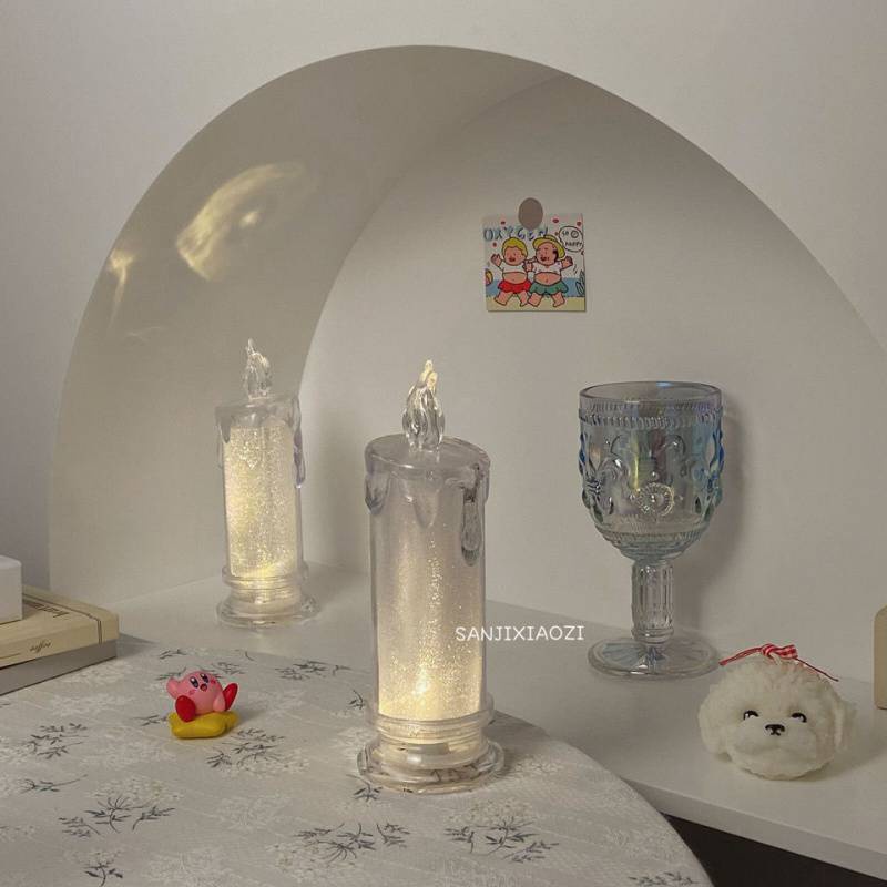 T&amp;Y Lilin Led Mini Candles Lilin Elektrik Lampu Tidur Lilin LED Light Candle Electronic Lamp With Base Transparent Party Home Decor
