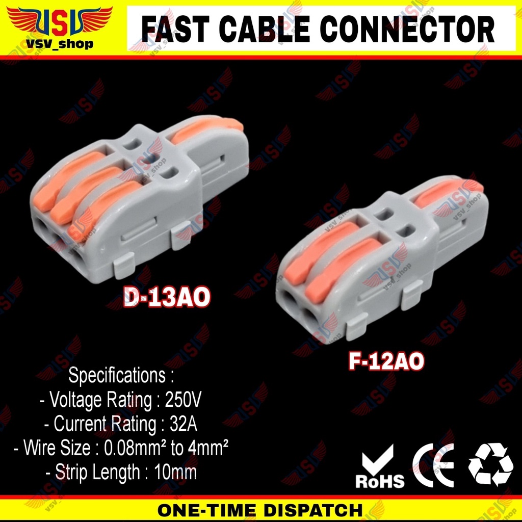 Terminal Konektor Kabel Sambung Cabang Quick Cable Connector 1to2