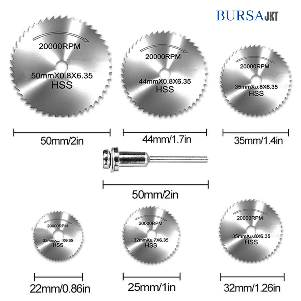 MATA + BATANG GERGAJI GERINDA POTONG MINI CUTTING WHEEL 16 - 30 MM