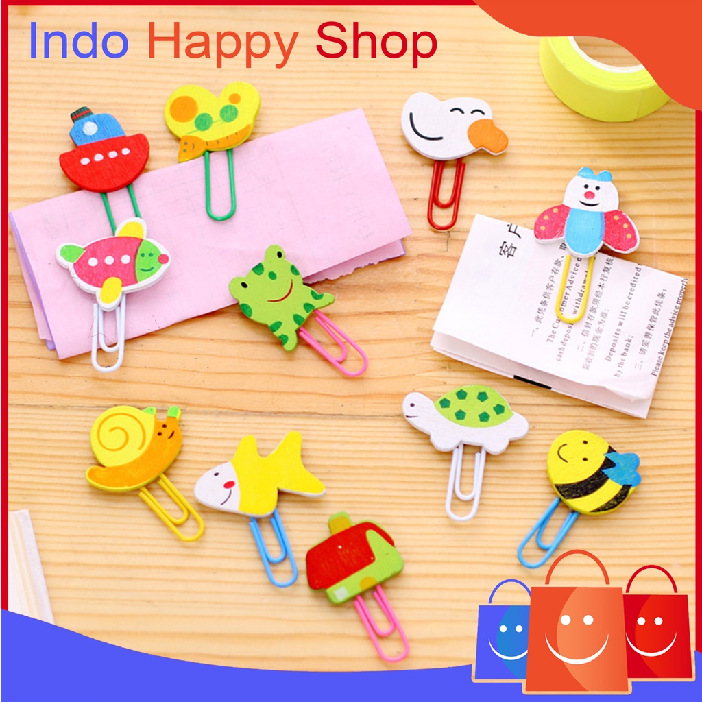

Penjepit Klip Kertas Karakter Paper Clip Korean Push Pin Set 12pcs 889