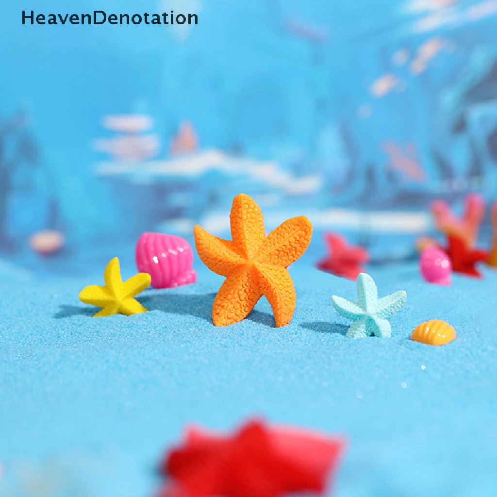 [HeavenDenotation] Mini Warna-Warni Bintang Laut Berujung Lima Bintang Laut Resin Ikan Bintang Laut Lansekap Ornamen Aksesoris Dekorasi Aquarium Multi Gaya HDV