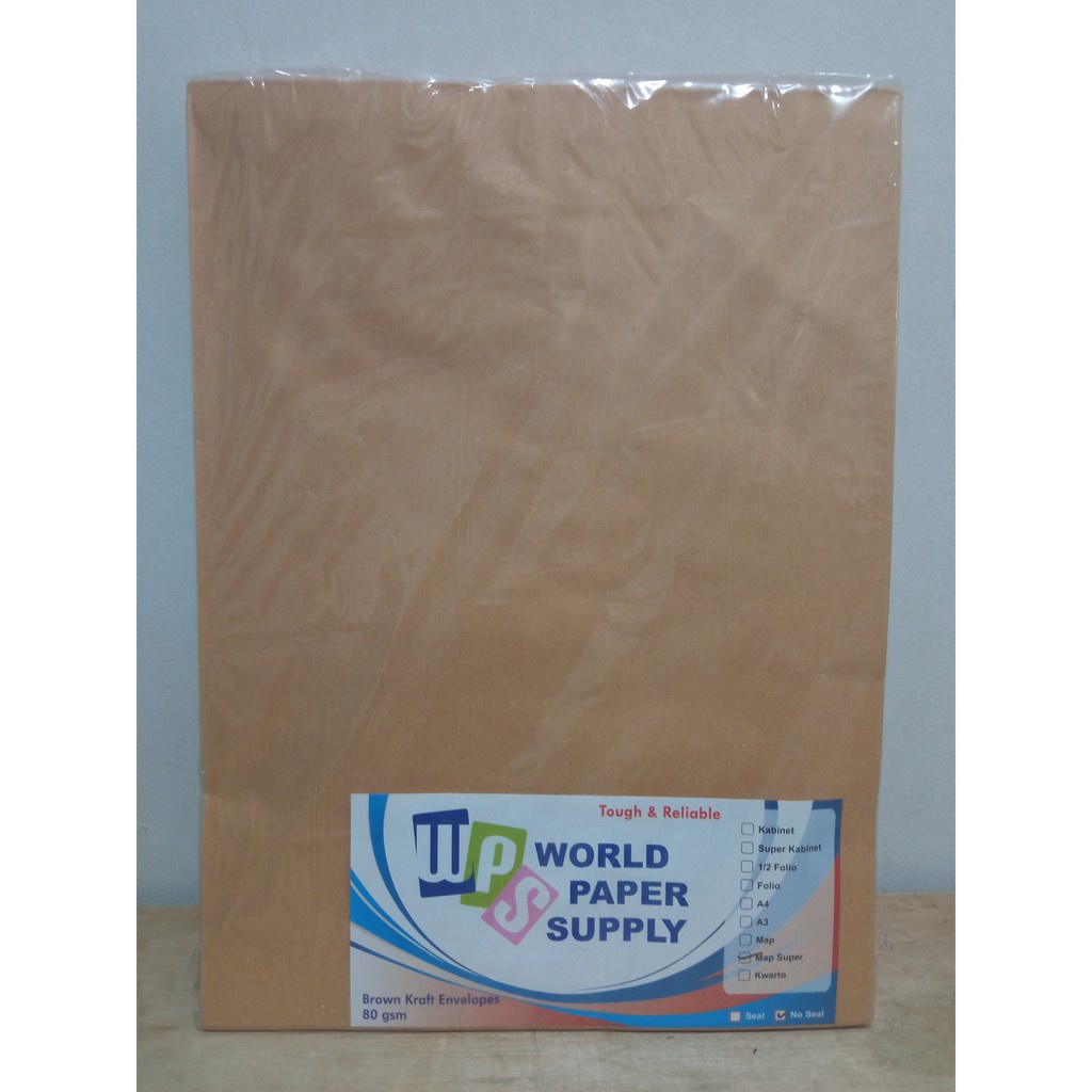 

[PER PACK] Amplop Coklat Ukuran Super Map WPS ( 29 x 39,5 cm )