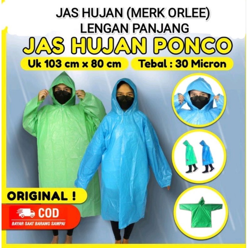 Jas ujan Ponco Plastik bahan bagus