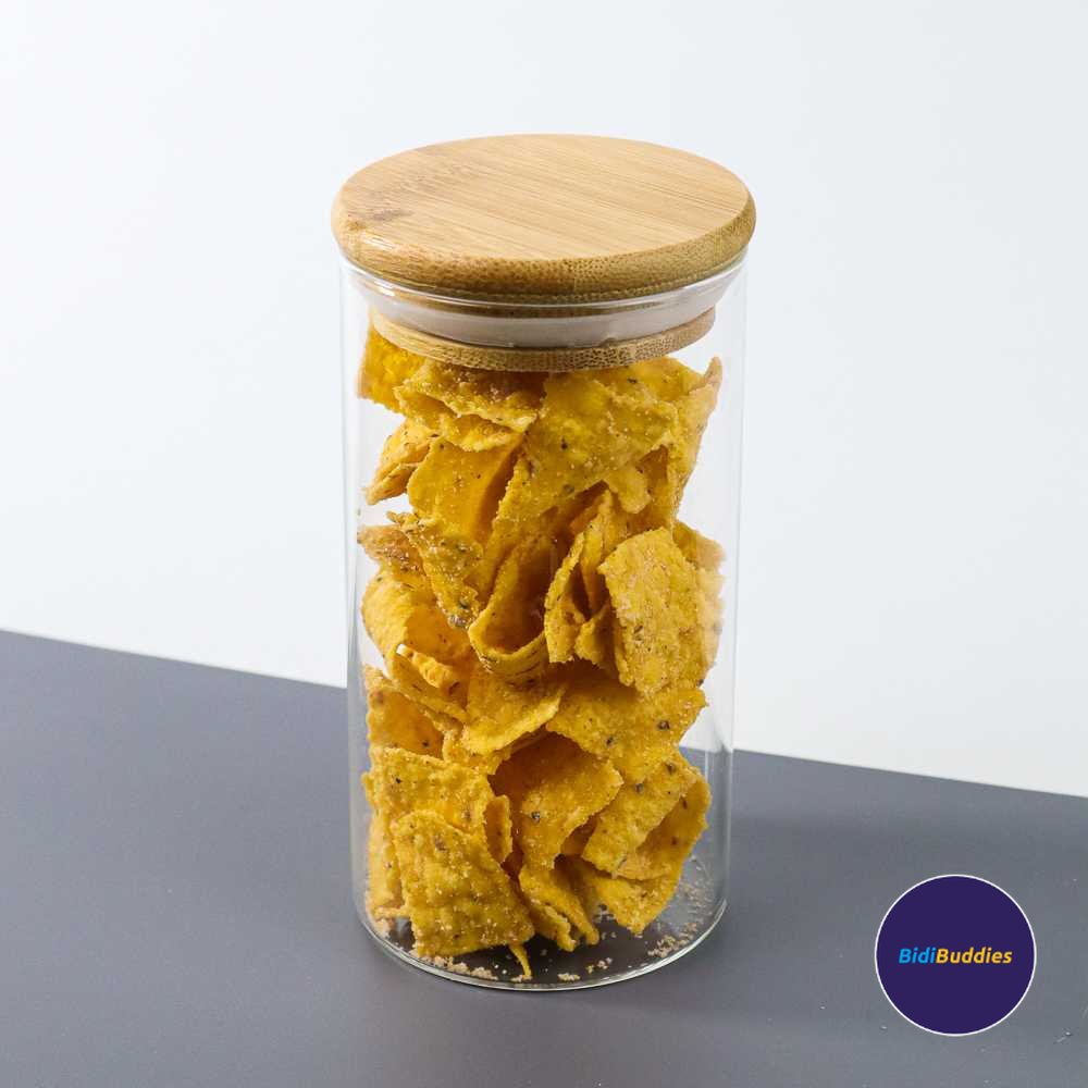 Toples Kaca Bening Penyimpanan Makanan Ringan Cemilan Snack Kerupuk Kue Kering Lebaran Bumbu Dapur B