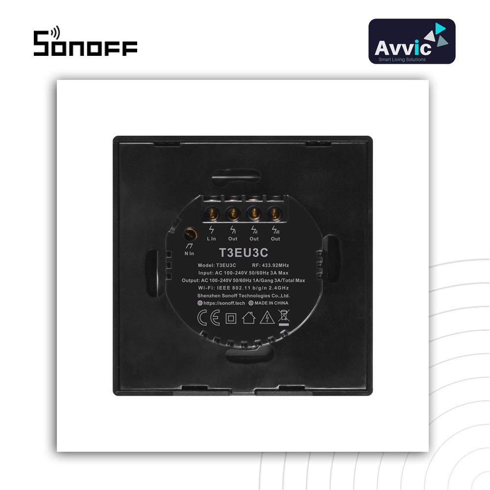 Sonoff Smart Wall Switch T3EU3C saklar wireless smart home IOT