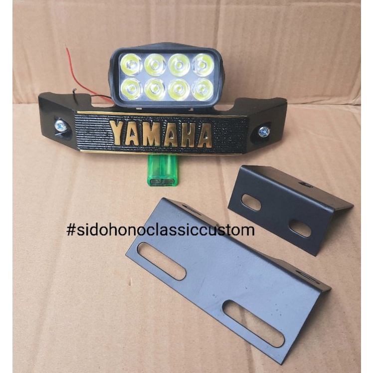 cod Lampu sorot 8 mata yamaha RX king rx cobra rxs spesial set kumis yamaha dan pangkon lampu+plat n