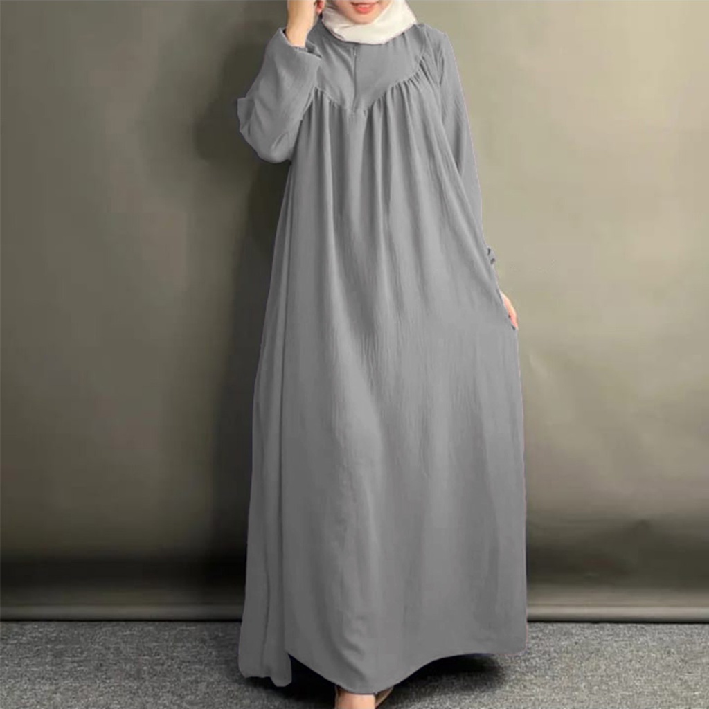 ANYA DRESS BAHAN CRINCLE AIRFLOW PREMIUM/GAMIS WANITA KEKINIAN/STELAN MUSLIM REMAJA MASA KINI COD.