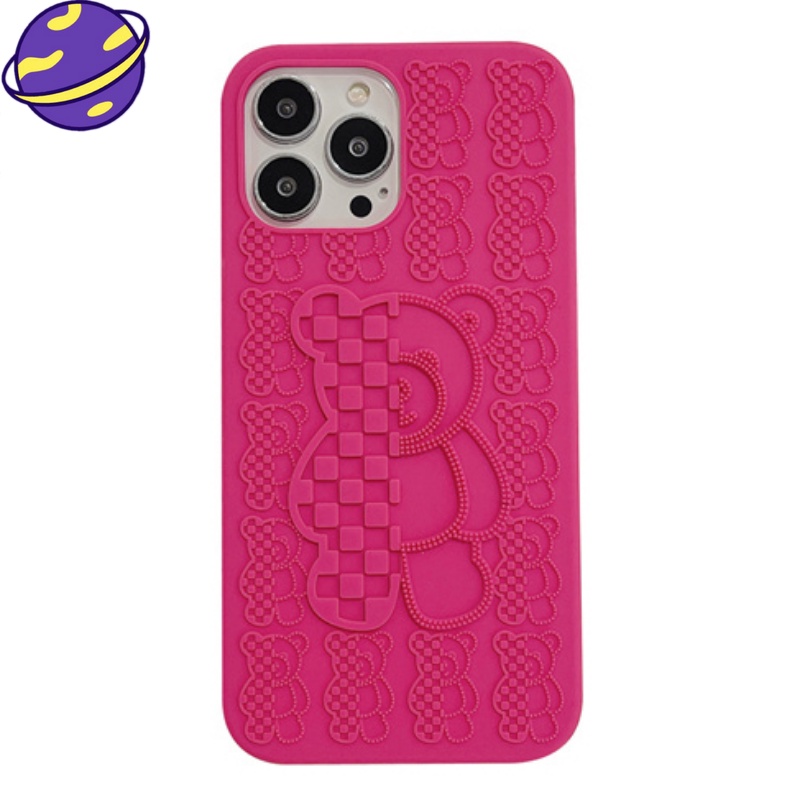 IPHONE Casing Silikon Beruang Violent Baru Untuk Iphone11 13 14 12 Pro Max 14Plus Fashion Protection Back Cover