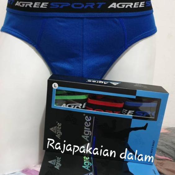 HARGA GROSIR Celana Dalam Pria Agree Sport Biru Harga 3 pcs 