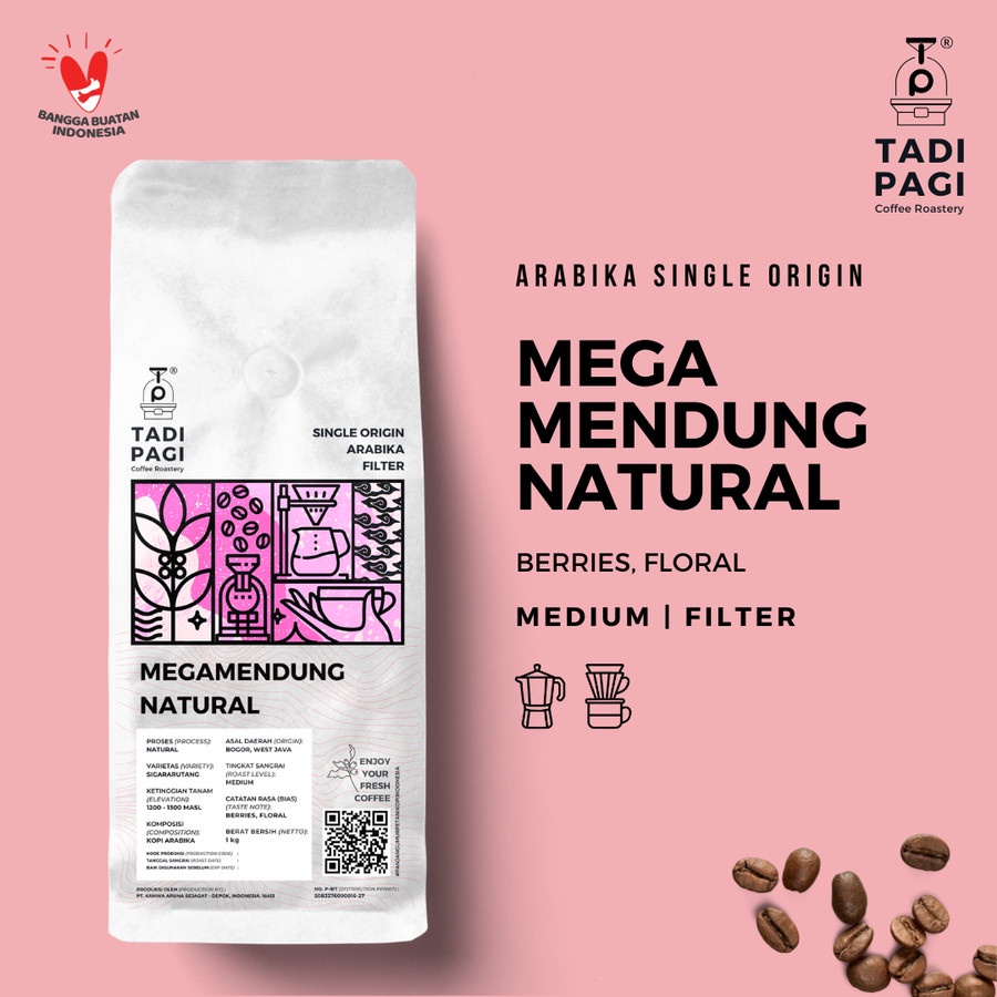 

Mega Mendung Roast Bean Coffee Kopi Biji Matang 500 gram