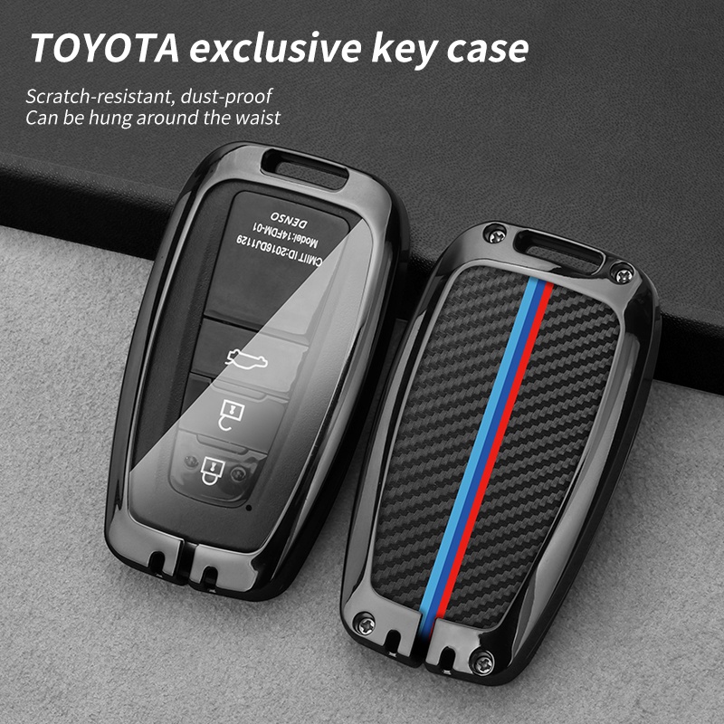 [Tersedia] Toyota Corolla CROSS CAMRY ALTIS 20212 2022 2020 2023 Keyless Remote Carbon Fiber Hard Case+Sarung Kunci Mobil Silikon