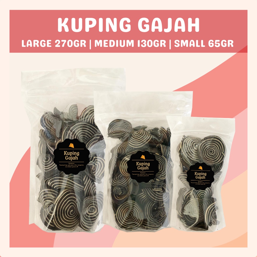 [DELISH SNACKS] Kuping Gajah (S) 65gr / Snack Cemilan / Camilan Manis