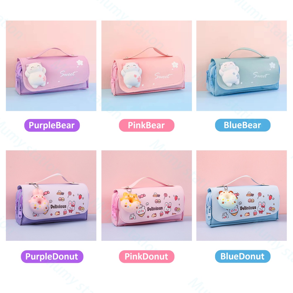 Mumystation Tempat Kotak Pensil Dekompresi /Cute Pencil Case/Tempat Pensil Squishy 3D