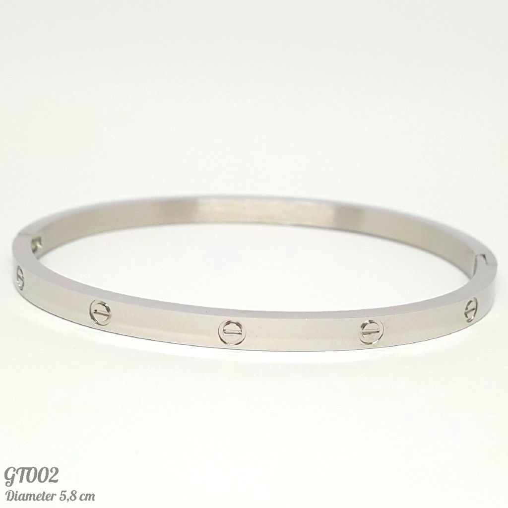 PGX Gelang Bangle Titanium Anti Karat Aksesoris Wanita - GT002