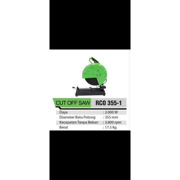 ryu rco 355 cut off saw mesin potong besi 14 inch