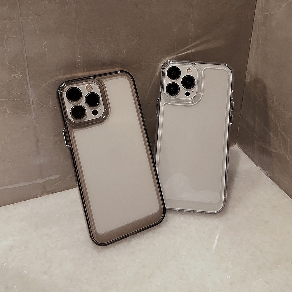 IPHONE Pencegah Jatuh Transparan Space Case Casing Transparan Pelindung Akrilik Untuk Iphone14 6 6s7 +8 Plus SE 2020 X XS XR 11 12 13 Pro Max Cover