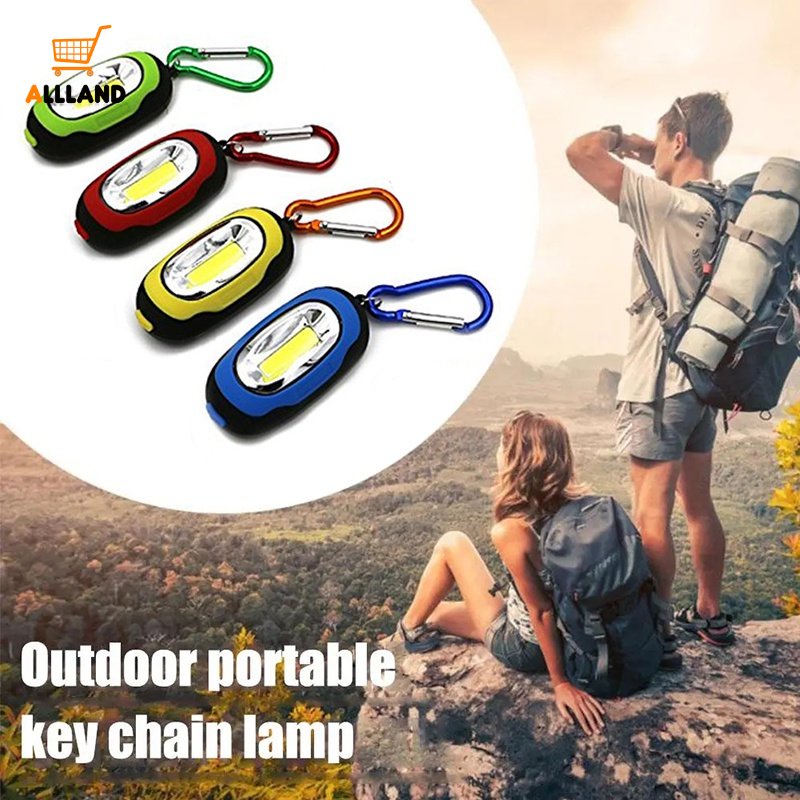 Portable Battery Powered Mini COB Keychain Light / 3 Modes Adjustable Night Illumination Working Lamp / Outdoor Easy Carrying Emergency Torch