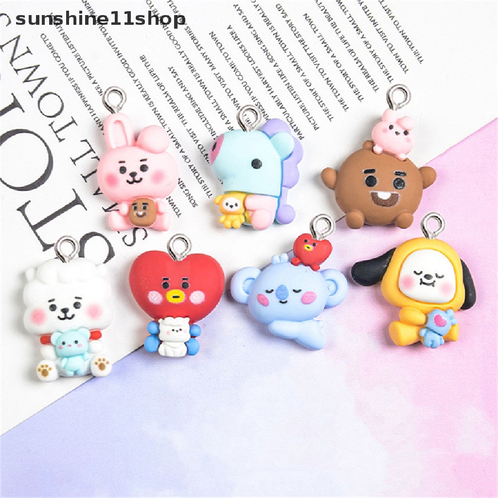 Sho 10Pcs Kartun Lucu Kawaii DIY Cream Ponsel Shell Resin Aksesoris N