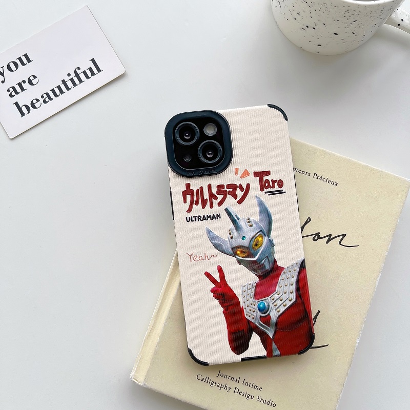 IPHONE Soft Case Perlindungan Ultraman Kartun Untuk Iphone14 13 12 11 Pro MAX Butir Vertikal Anti-drop X XR XS Max7 8 Plus