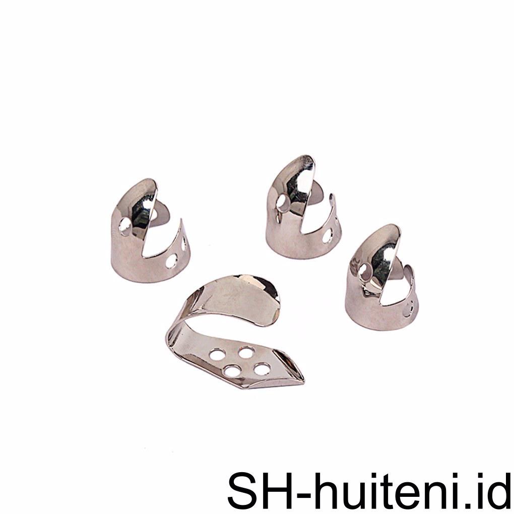 Huit 4pcs Picks Gitar Silver Plectrums Set Pemula Diganti Suku Cadang Alat Perbaikan Fitting Dukungan Gitar Plectrum