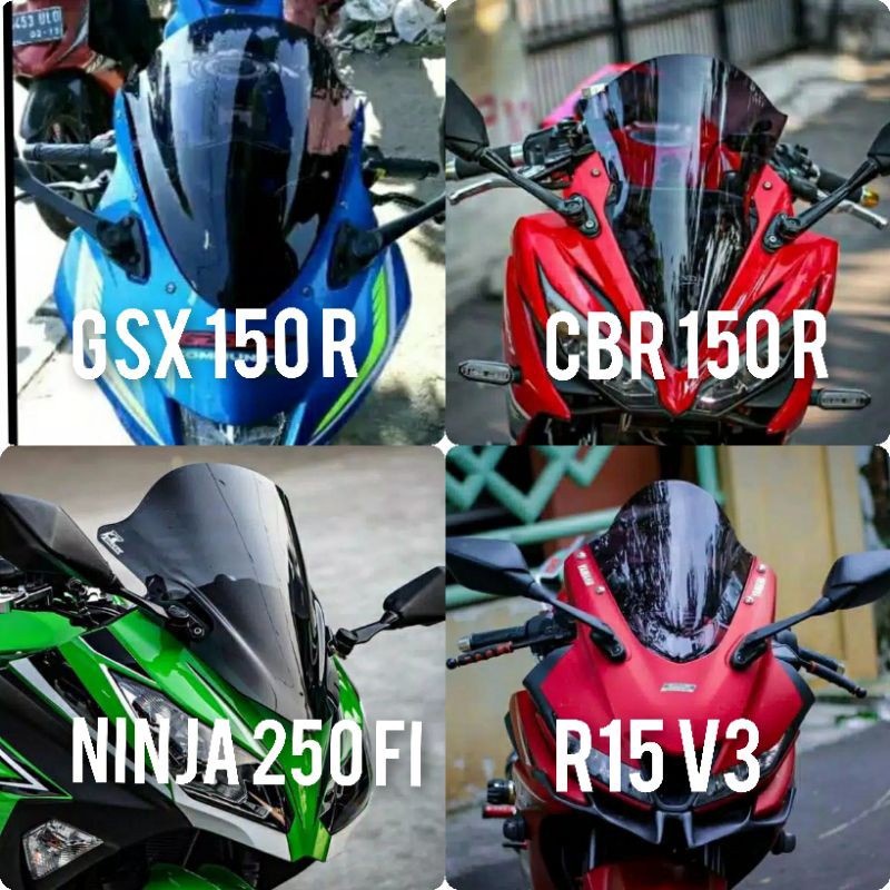 visor r15v3 r15v2 cbr facelite gsx150 ninja winshield variasi winsil cbr r15 ninja