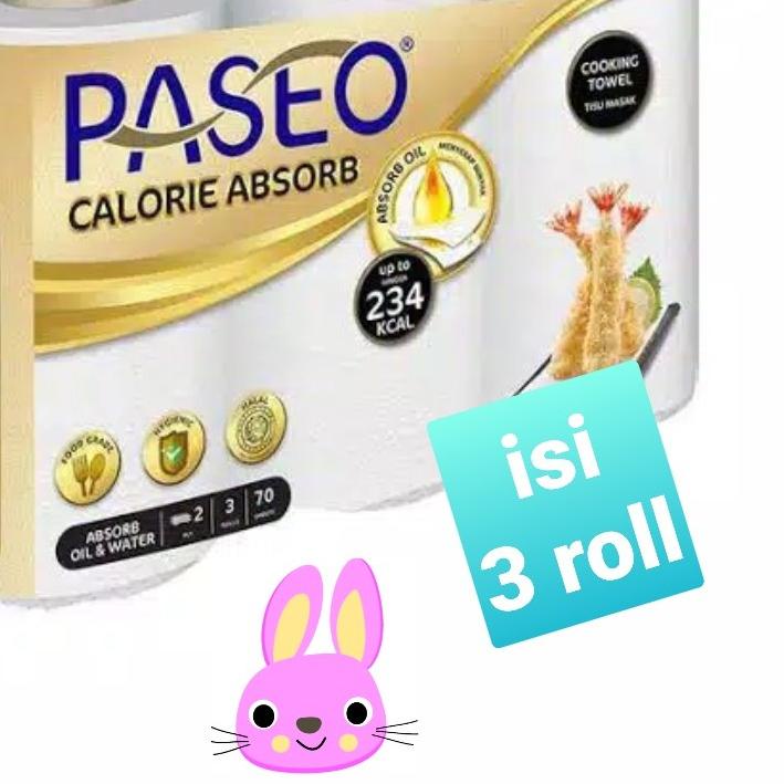 ℗ Tisu Dapur Paseo 3 Roll calorie Absorb Towel Tissue 70sheet (no.136) ➩