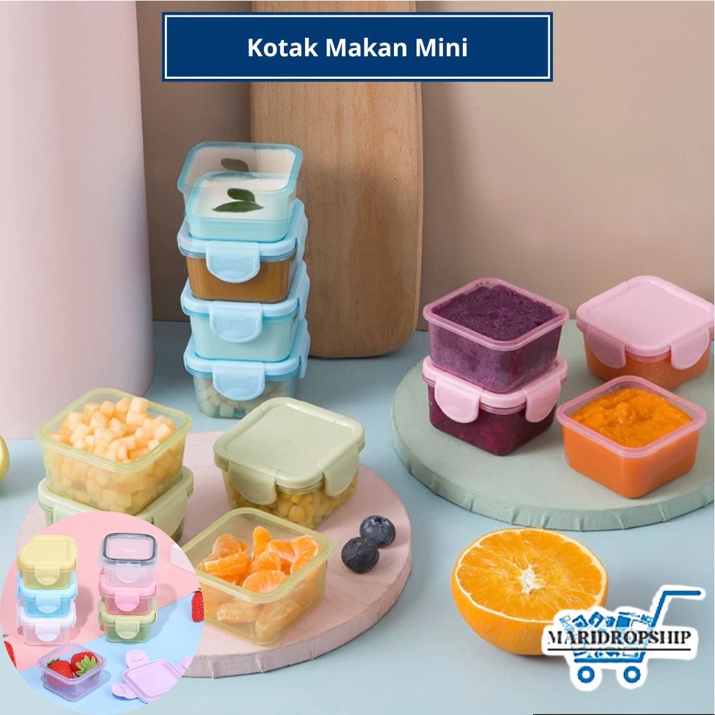 Kotak Penyimpanan Mini Kotak Penyimpanan Makanan Anak Tutup Tebal